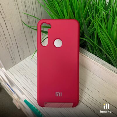 Чехол для Redmi Note 8T Silicon Case на телефон матовый красный