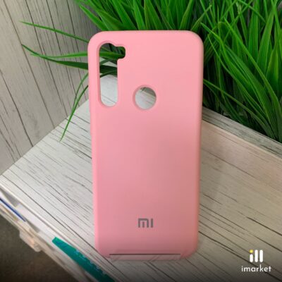Чехол для Redmi Note 8T Silicon Case на телефон матовый розовый