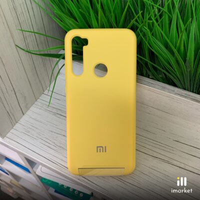 Чехол для Redmi Note 8T Silicon Case на телефон матовый желтый