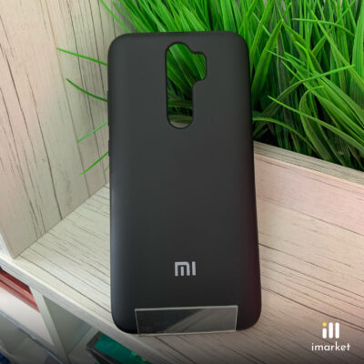 Чехол для Redmi Note 8 Pro Silicon Case на телефон матовый черный