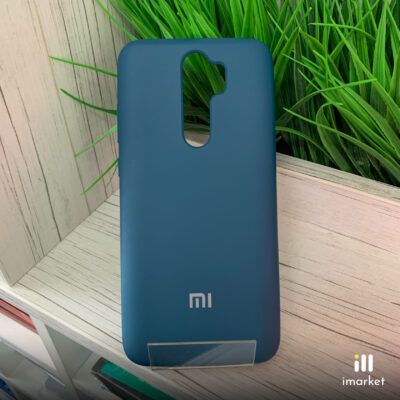 Чехол для Redmi Note 8 Pro Silicon Case на телефон темно-синий