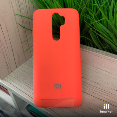 Чехол для Redmi Note 8 Pro Silicon Case на телефон оранжевый