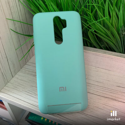 Чехол для Redmi Note 8 Pro Silicon Case на телефон голубой