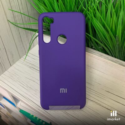 Чехол для Redmi Note 8T Silicon Case на телефон матовый фиолетовый