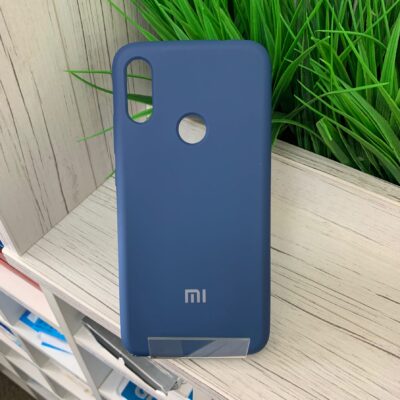 Чехол для Redmi Note 7 Silicon Case на телефон синий