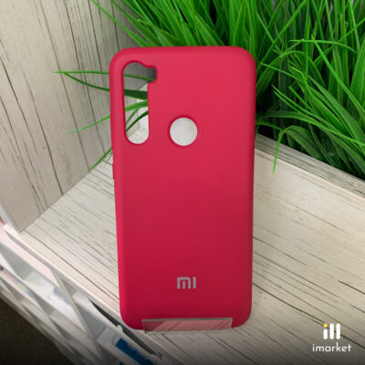 Чехол для Redmi Note 8 Silicon Case на телефон бордовый
