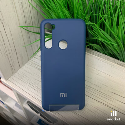 Чехол для Redmi Note 8 Silicon Case на телефон синий