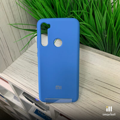 Чехол для Redmi Note 8 Silicon Case на телефон голубой