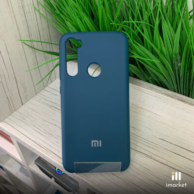 Чехол для Redmi Note 8 Silicon Case на телефон темно-лазурный