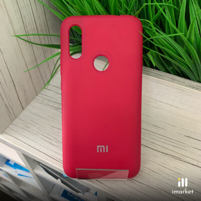 Чехол для Redmi Note 7 Silicon Case на телефон вишневый