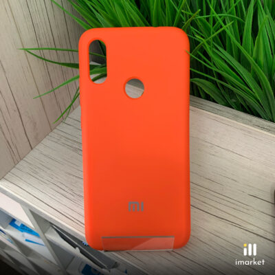 Чехол для Redmi Note 7 Silicon Case на телефон оранжевый