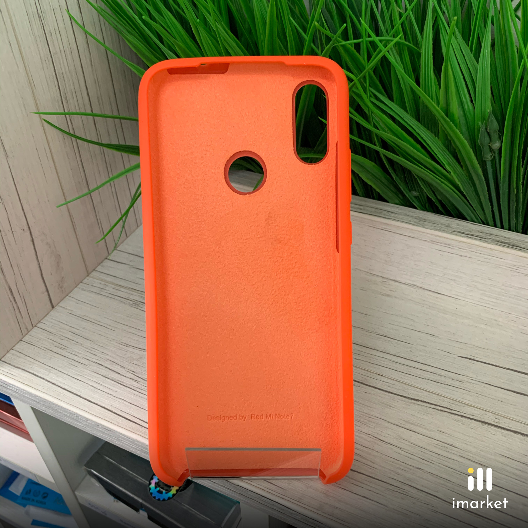 Чехол для Redmi Note 7 Silicon Case на телефон оранжевый