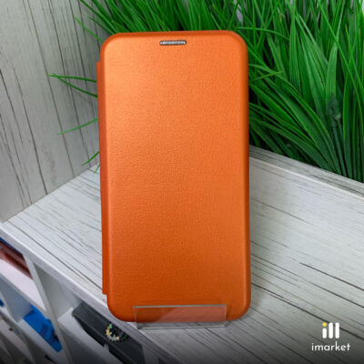 Чехол-книжка для Mi 9T/Mi 9T Pro на телефон PU-кожа оранжевая с магнитом