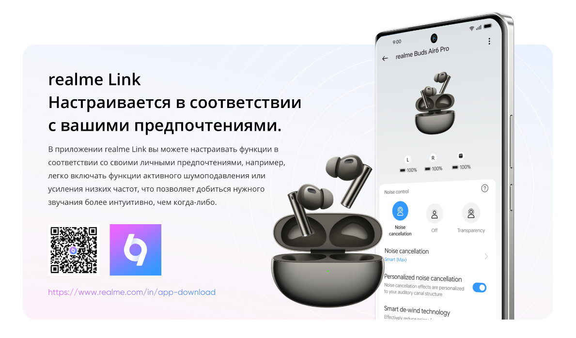 Купить беспроводные наушники Realme Buds Air 6 Pro во Владимире! | Интернет  магазин техники Xiaomi и Samsung